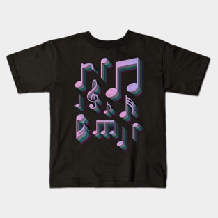 Musical Notes - Art Of Music Kids T-Shirt